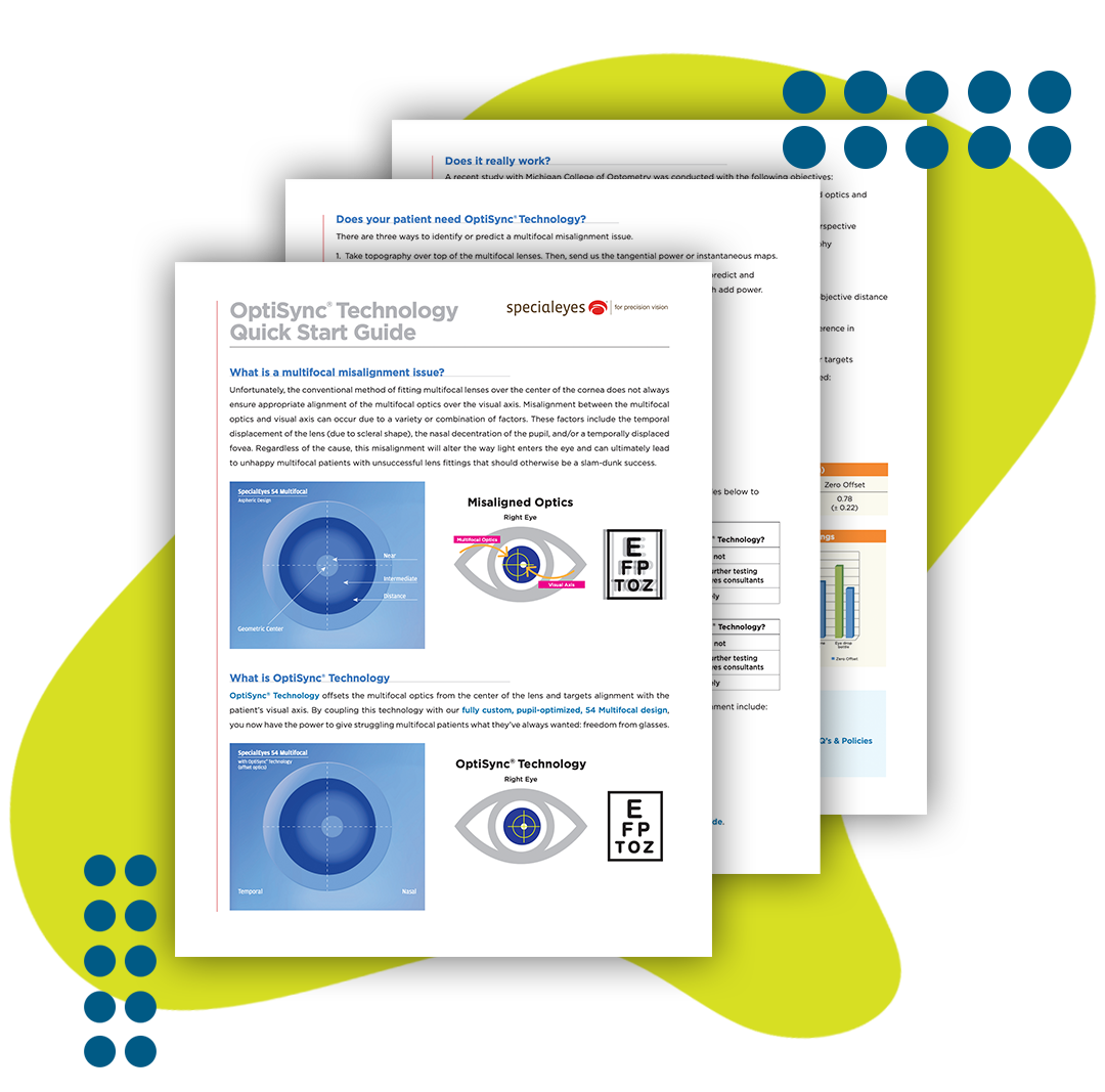 OptiSync Technology Quick Start Guide - Learn how to offset optics to increase patient satisfaction